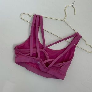 Lululemon Athletica Pink Crossed Back Bra Sz 8